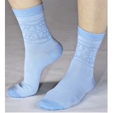 Женские носки с выбитым рисунком на паголенке L-L001